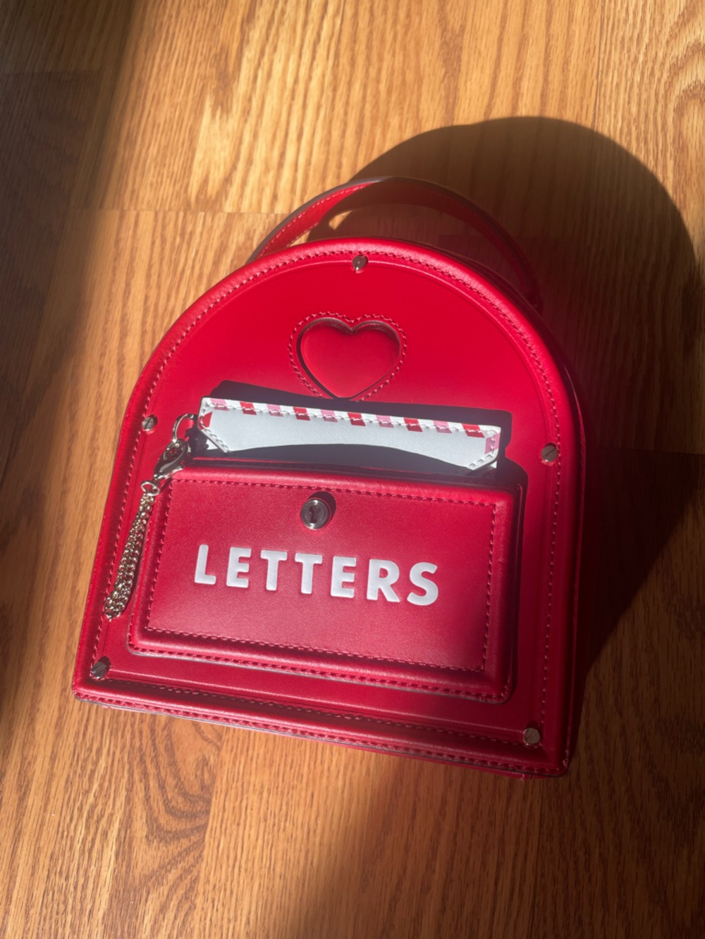 Kate Spade Letters Mailbox Bag Red Heart Crossbody Top Handle Sold Out